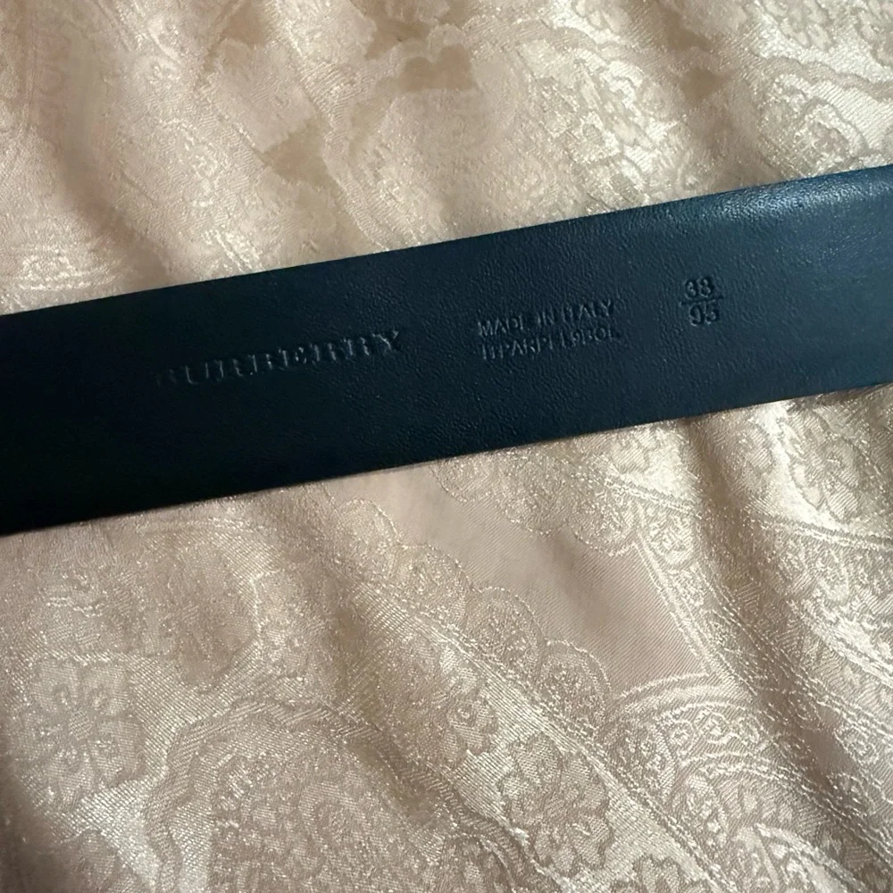 Burberry Blue and Silver Leather Belt - Picture 8 of 8